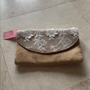 Boutique Bought Burlap Purse